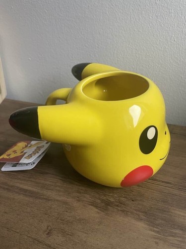 BNWT Official Pokemon Pikachu Character Head Mug Cup Ceramic Cute Kids