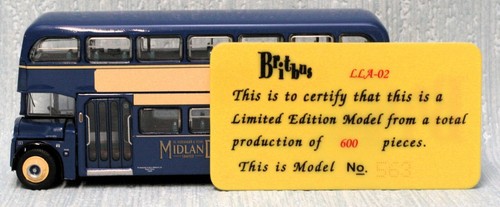 Autobús Britbus Lla-02 escala 1:76 Albion Lowlander doble cubierta Midland en caja - Imagen 2 de 14