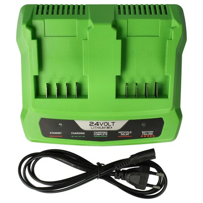 Akku Dual Ladegerät 24V für Greenworks 21342 2200107 2100007 2100107 2200007