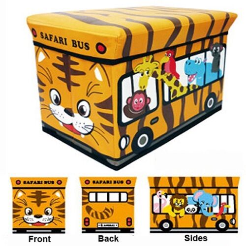 Global Decor Toy-Stor Safari Bus Children's Storage Container/Stool | eBay