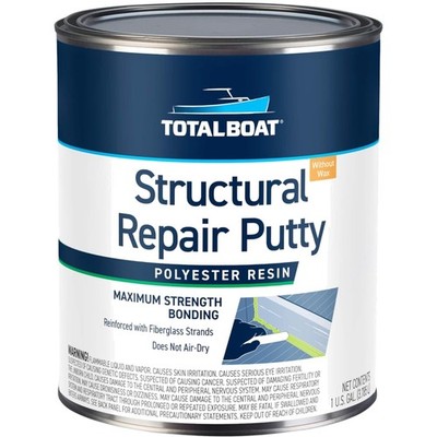 Polyester Structural Repair Putty - Marine Grade Long Strand Fiber Fiberglass...