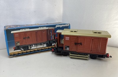 PLAYMOBIL TRAIN VINTAGE années 80 – Locomotive vapeur + wagons DB + rails N4000 EUR 200,00 - FR