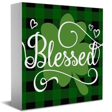 St Patricks Day Decor Irish Blessing Sign St Patrick Decorations for Home Off...