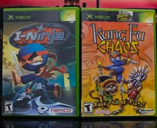I-Ninja (Xbox, 2003) & KUNG FU CHAOS ( Xbox,2003 ), Discs CLEAN, tested, ALL CIB