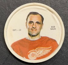 1968-69 Bob Baun Detroit Red Wings Shirriff Hockey Coin NHL Short Print