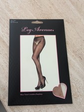 Beige Sheer Nylon Crotchless Pantyhose By Leg Avenue 1905 One Size New
