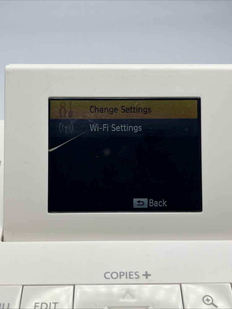 Canon Selphy CP1200 Compact Photo Printer Wi-Fi Works has a crack on the screen