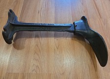 Cast Iron Shoe Form Cobbler Stand Mold Antique VTG December 1890 Mountable 16"
