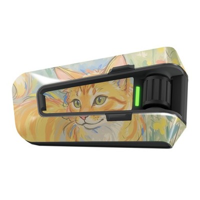 For Cardo Packtalk Edge Device Protection Decal Sticker 1pc Ginger Cat