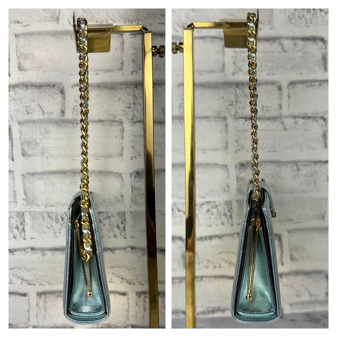 MIU MIU Archivio Borsa a Mano Catena Chiusura Portafoglio Pelle Vintage USATA Autore #S2294