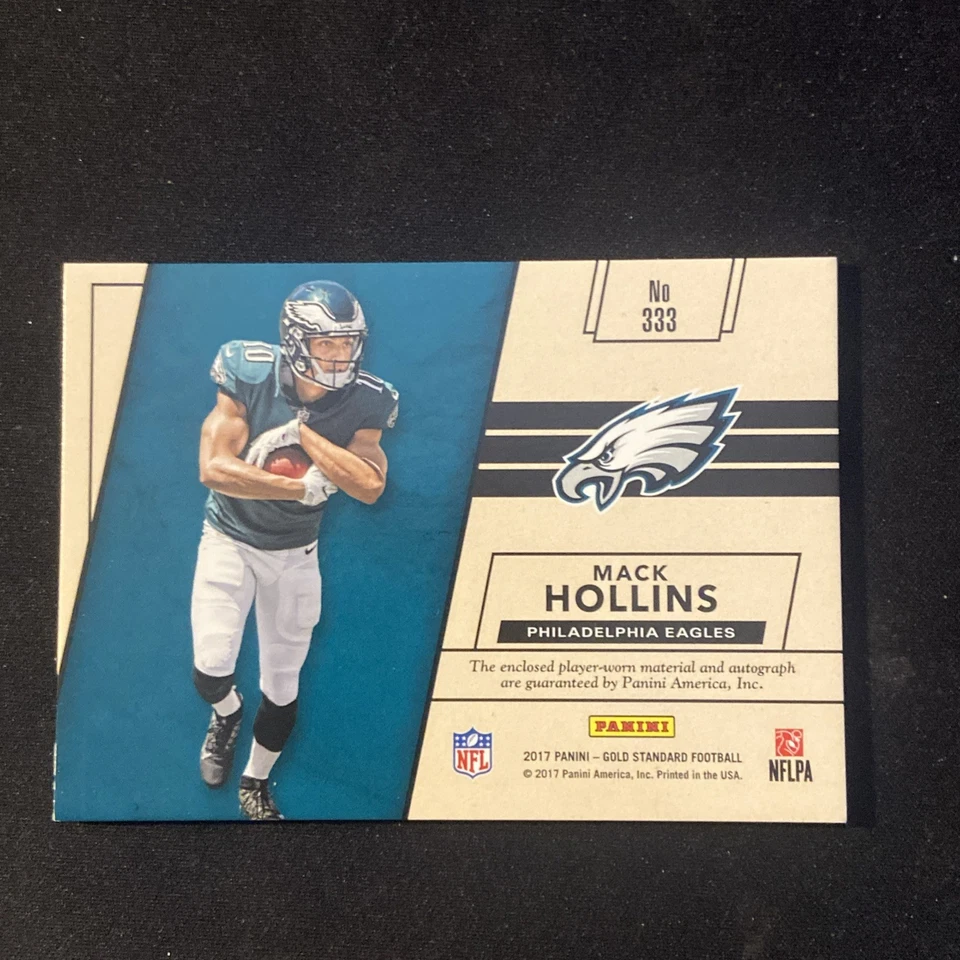 2017 Gold Standard Prizm GU Patch Rookie Auto /99 Mack Hollins - Eagles Bills RC - Image 2 of 3