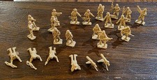 Vintage Airfix 8th Army Infantry Toy Soldiers 1/72 Set Lot Of 23 Pieces