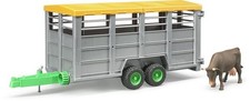 bruder 02227 Viehtransportanhänger mit Rind