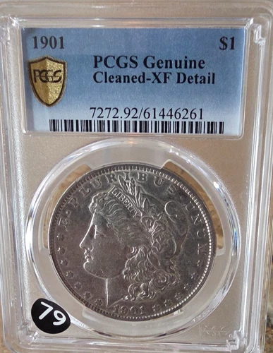 1901-P Morgan Silver Dollar PCGS-Graded/Gold Shield XF Detail Historic Free Ship