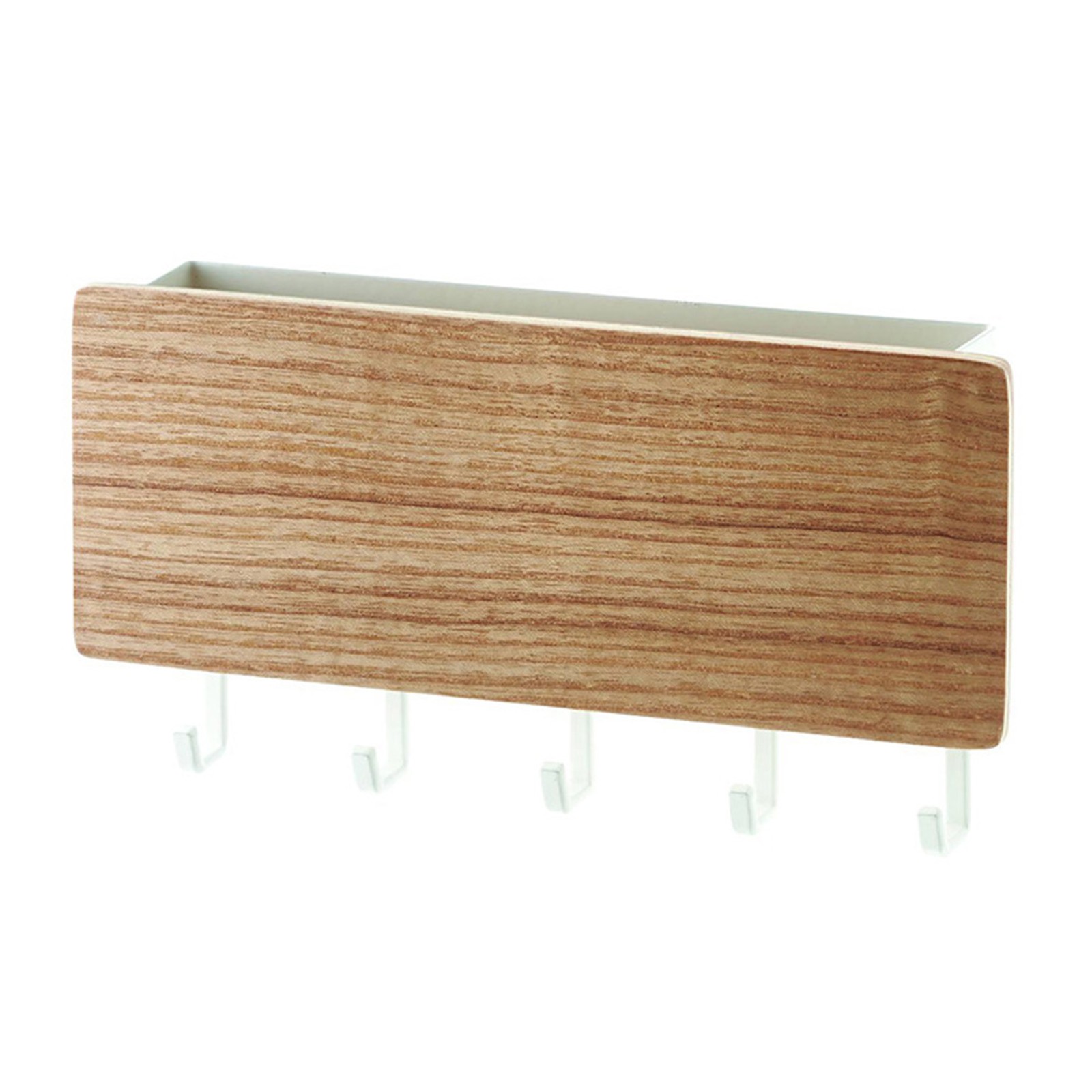 Entrance Hallway Wall-mounted Key Holder Non-punching Hook Key Hanger Wooden