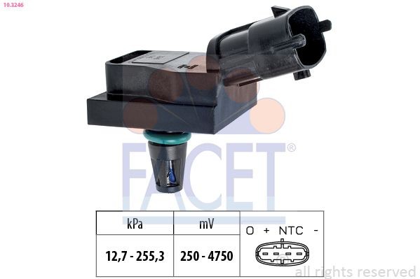 Facet Drucksensor, BremskraftverstäRker 10.3246 Passend FüR Nissan-image