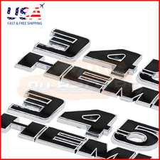 2pcs Black Chrome Fender Letter Badge For Charger Challenger 345 Hemi Emblem 2pcs Black Chrome Fender Letter Badge For Charger Challenger 345 Hemi Emblem