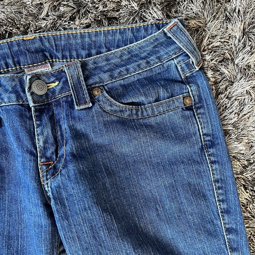 True Religion Joey Denim Jeans Damen 29 Low Rise Flap Pocket Flare Jeans USA - Bild 7 von 24