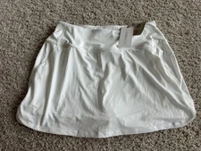New Puma Enjoy Golf Womens Skirt Skort Size Large White With Pockets Stretch