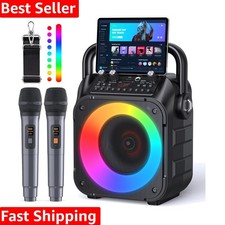 Family-Friendly Karaoke Machine with 2 Wireless Microphones for Endless Fun