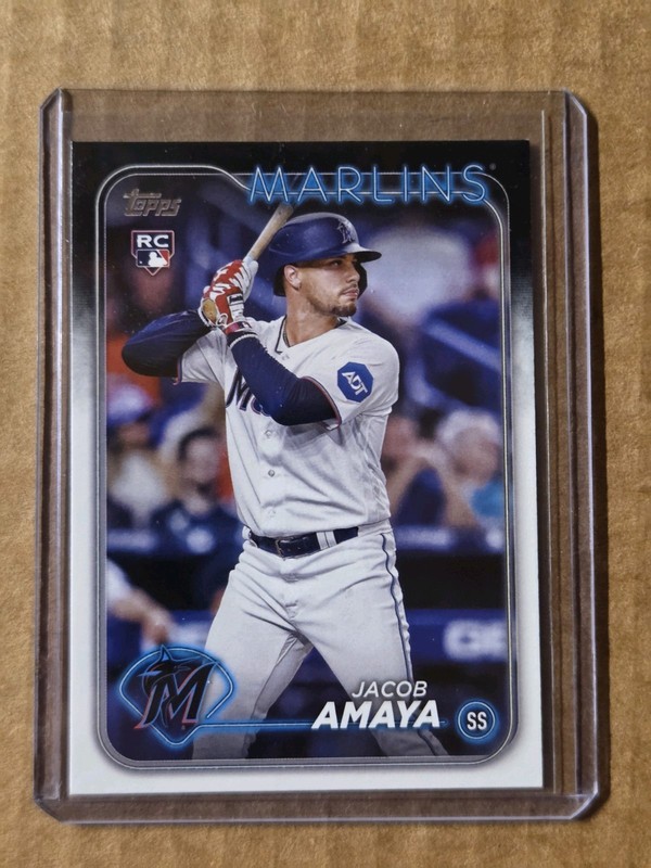 2024 Topps Series 1 - Jacob Amaya #144 (RC) Miami Marlins