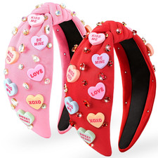 Valentines Headbands for Women Teen Girls, XOXO Love Heart Headband, Valentines