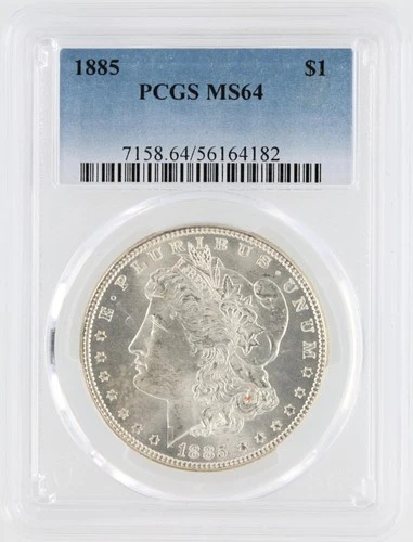1885 Morgan Silver Dollar PCGS MS64 S$1 Philadelphia Minted No Reserve