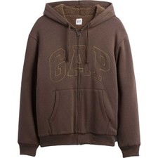 GAP - Arch Logo Sherpa Zip Hoodie