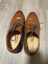 Joseph Abboud Men Thorton Plain Toe Oxford Leather Shoes 414705 Brown 10.5D Size