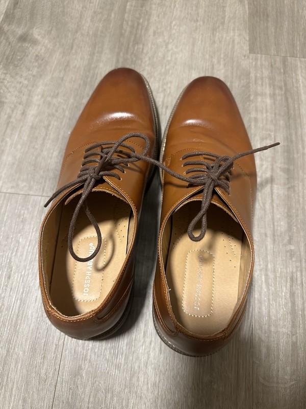 Joseph Abboud Men Thorton Plain Toe Oxford Leather Shoes 414705 Brown 10.5D Size