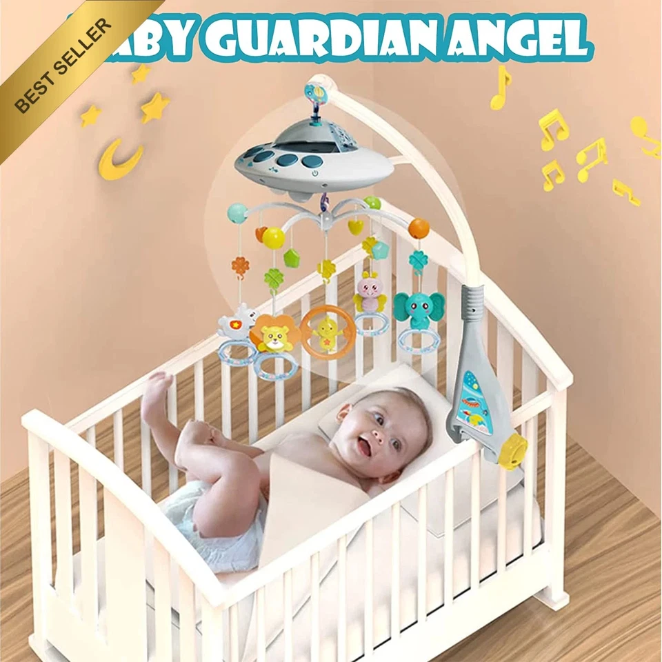 Baby Mobile mit Musik und Licht für Kinderbett Krippe Spieluhr Projektor Kinder - Bild 3 von 4