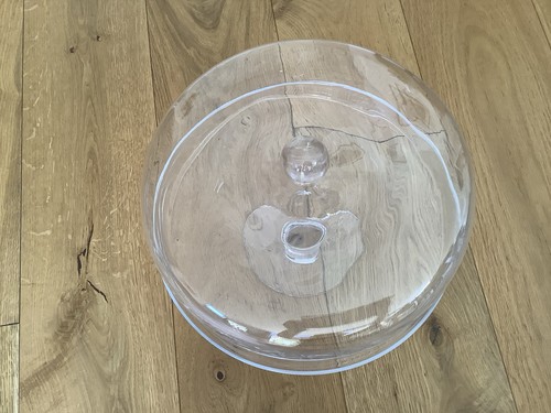 Glass Cake Stand With Lid, Contemporary, 30 cm dia, wedding party event - Picture 3 of 7
