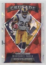 2021 Panini Rookies & Stars Crusade Red Ice Prizm Marshall Faulk #CR-14 HOF 0nw5