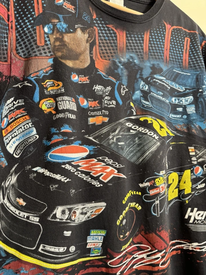 Camiseta Nascar con estampado completo Jeff Gordon talla grande Y2K Foto 4 de 4