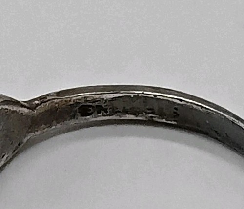 Vintage Sterlingsilber Türkis rote Koralle Intarsien Herzen Kinder - rosa Ring Größe 5 - Bild 6 von 9