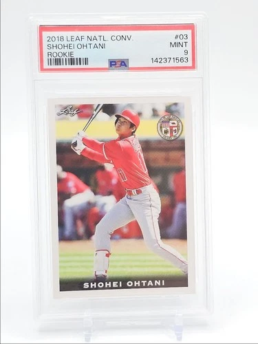 SHOHEI OHTANI 2018 LEAF NATIONAL CONVENTION ROOKIE RC PSA 9 Q2674