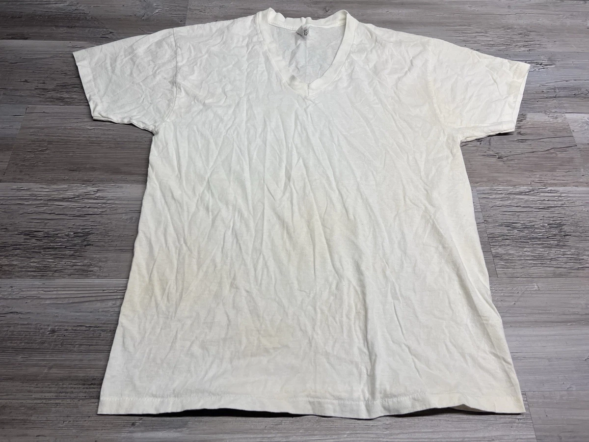 T-Shirt Vintage Hanes Années 80 - Taille XL Rose - Coupe Boxy Single Stitch - Occasion Très Bon État