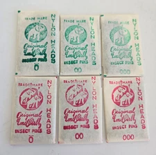 Lot of 6 Vintage “Elephant Brand” Insect Pins – Original Emil Arlt – 1950's-60's