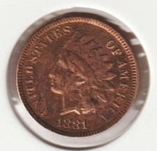 US Rare Old West 1881 Indian Head Penny Coin American Collection Shield Cent USA