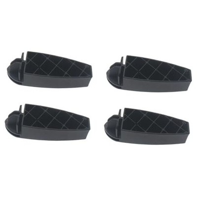 4 PCS Wire Cube Connectors Plastic High Foot Wardrobe Fastener Black Cabinet