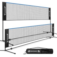 BAGAIL Badminton Net, Height Adjustable Kids Volleyball Net, Foldable Nylon N...