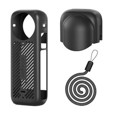Silicone Camera Protective Cover / Lens Cap Lanyard for Insta360 X4 Accessories