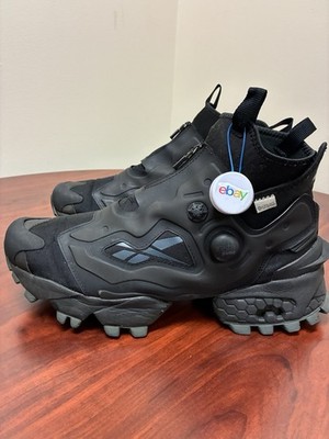 DEADSTOCK Reebok Instapump Fury Gore-Tex Mid Top Zip Athletic Sneakers Black