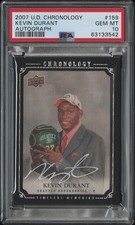2007-08 Kevin Durant Upper Deck Chronology Auto #159 Rookie RC.  /99.  PSA 10.