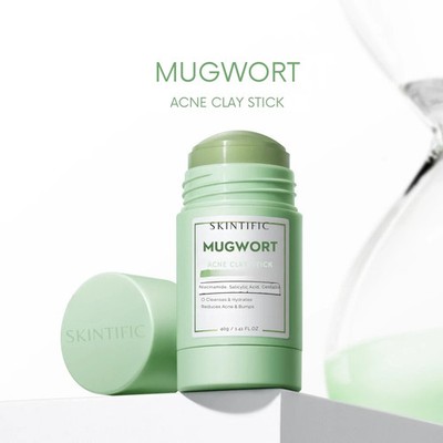 SKINTIFIC Mugwort Acne Clay Stick 40 g / 1.41 fl oz Treats Acne-prone Skin