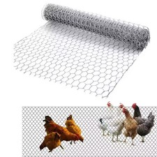 Chicken Wire Mesh Fencing Galvanised Steel Netting Rabbit Fence Pet Garden 50m 0.52 per metre