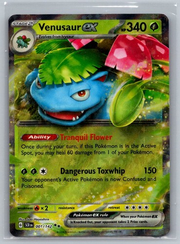 Venusaur ex 1/142 Double Rare Stellar Crown Pokemon Holo Near Mint