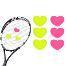 Tennis Dampener, Heart Silicone Tennis Racket Dampeners 6 Pcs 2 Colors