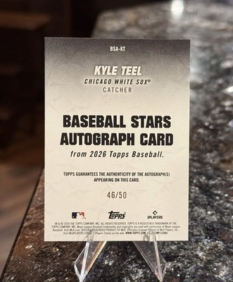 2026 Topps Series 1 KYLE TEEL RC #/50 GOLD AUTO Baseball Stars
