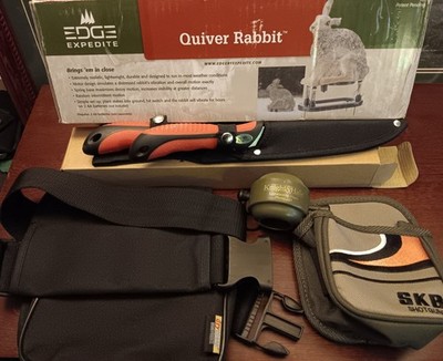 Quiver Rabbit NWTF Knife Set Drymate  / SKB Shotgun Shell Bags Turkey Call  Lot